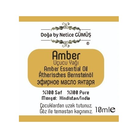 Amber 10 ml.e Pompalı Cam damlalıklı