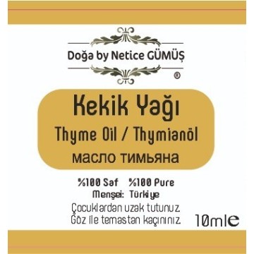 Kekik Yağı Organik 10 cc. Doğa by Netice Gümüş