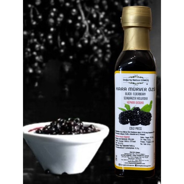 Kara Mürver Özü Şurubu 250 ml.