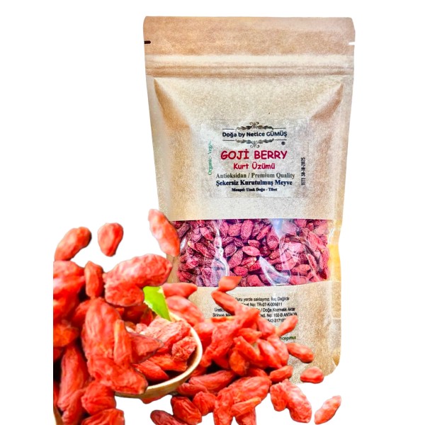 Goji Berry Kurt Üzümü İthal Organik Bitkisel 250 Gram Pakette