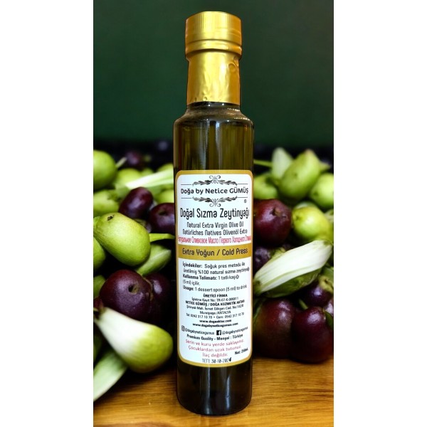 Zeytinyağı 250 ml. Saf Katkısız Organik Sızma Zeytinyağı